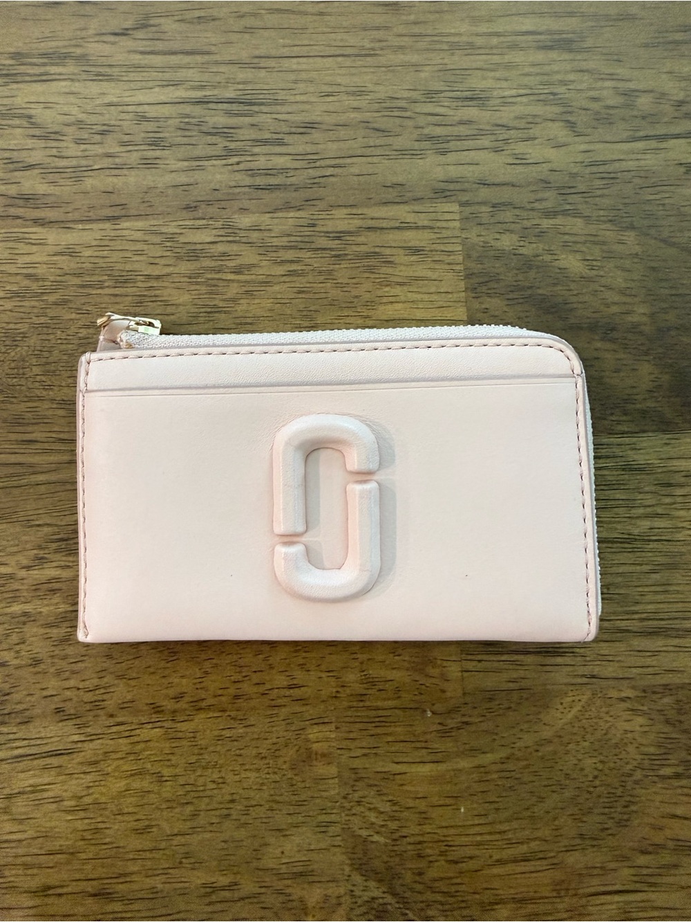 Marc Jacobs Pale Pink Leather Zip Wallet